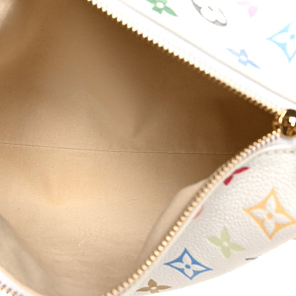 LV x TM Cowhide Monogram Multicolor Side Trunk MM White