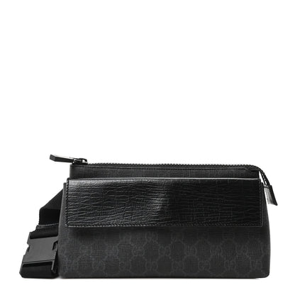 GG Plus Monogram Waist Belt Bag Black