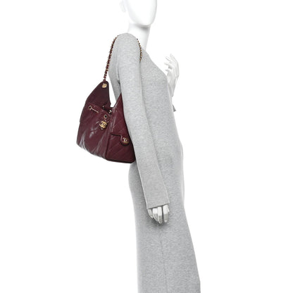 Caviar Quilted Small Chanel 25 Handbag Burgundy