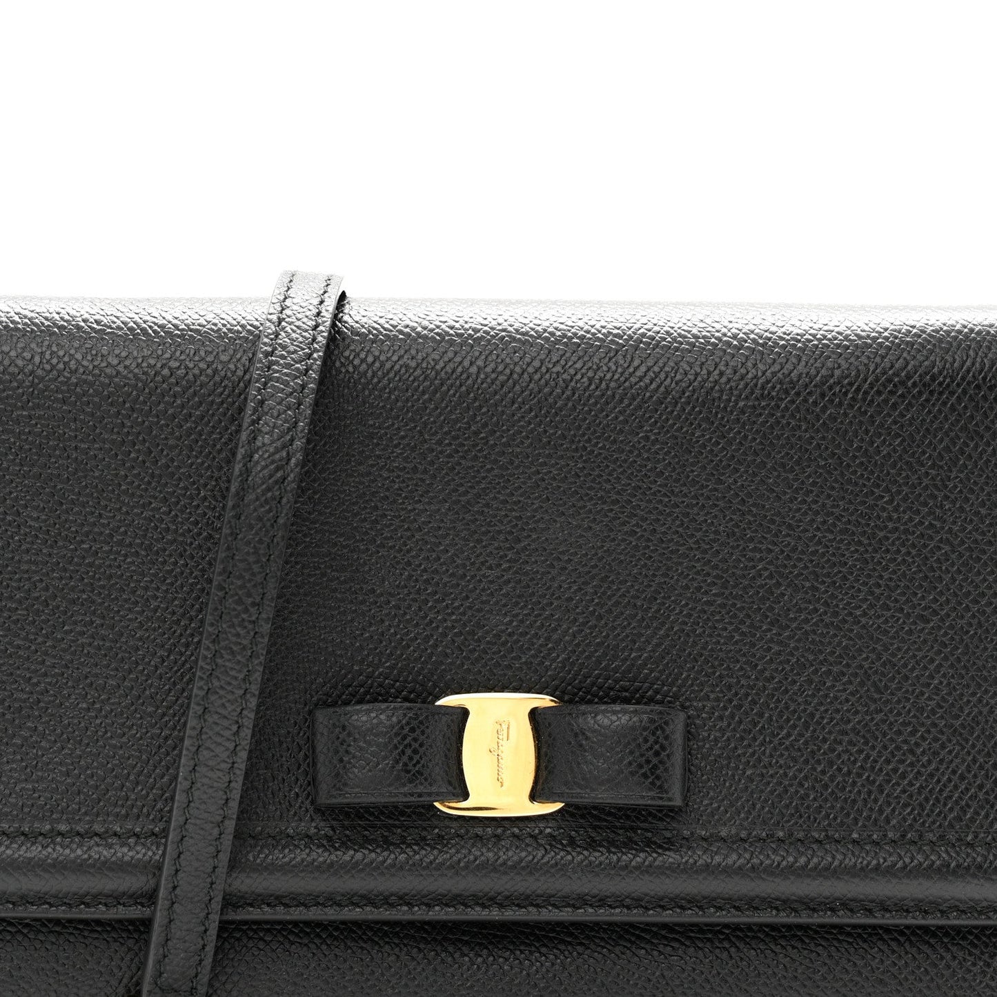 Hammered Calfskin Vara Bow Mini Bag Black