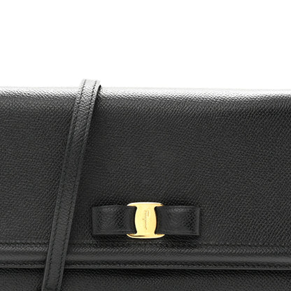Hammered Calfskin Vara Bow Mini Bag Black