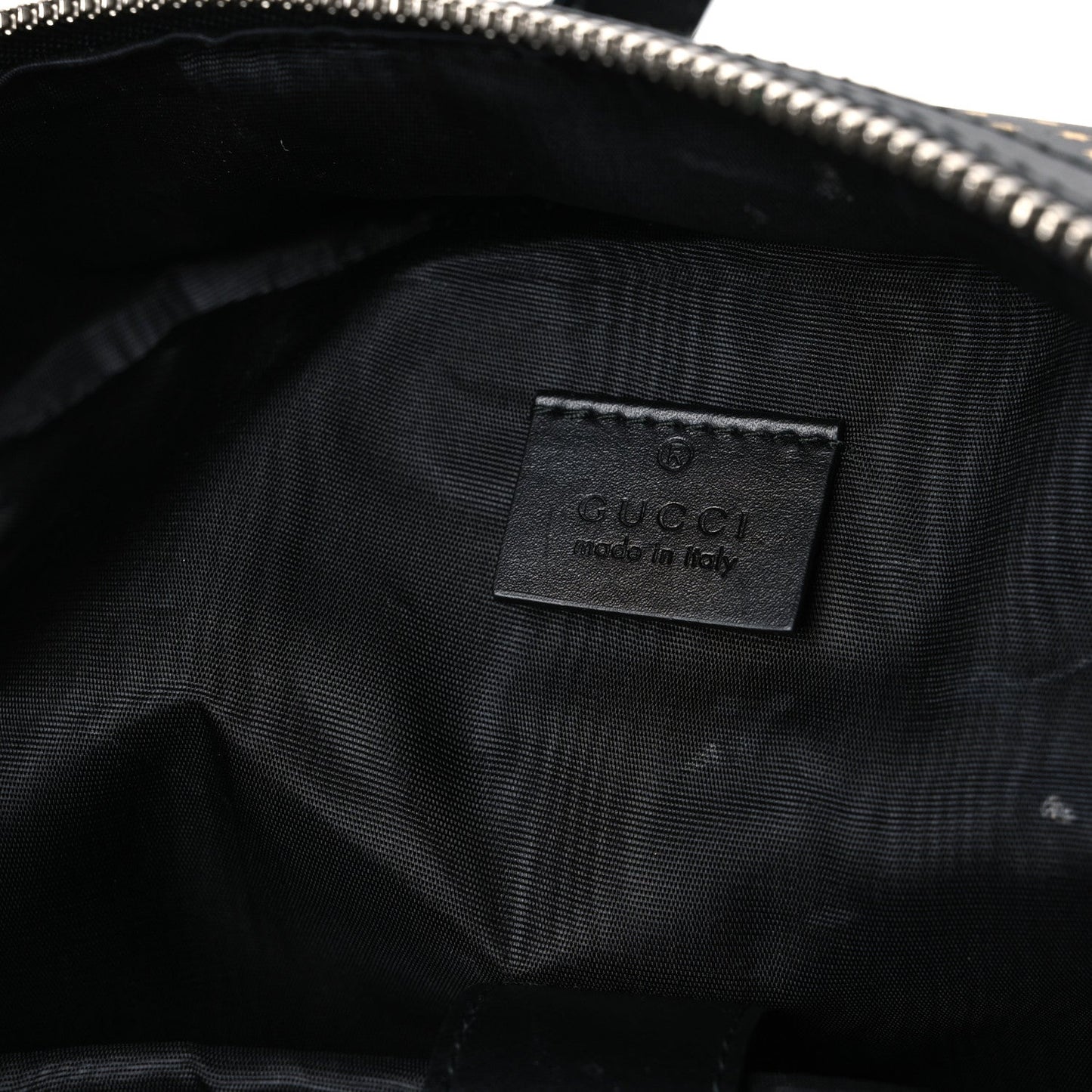 X SEGA Calfskin GUCCY Stars Dome Backpack Black Gold