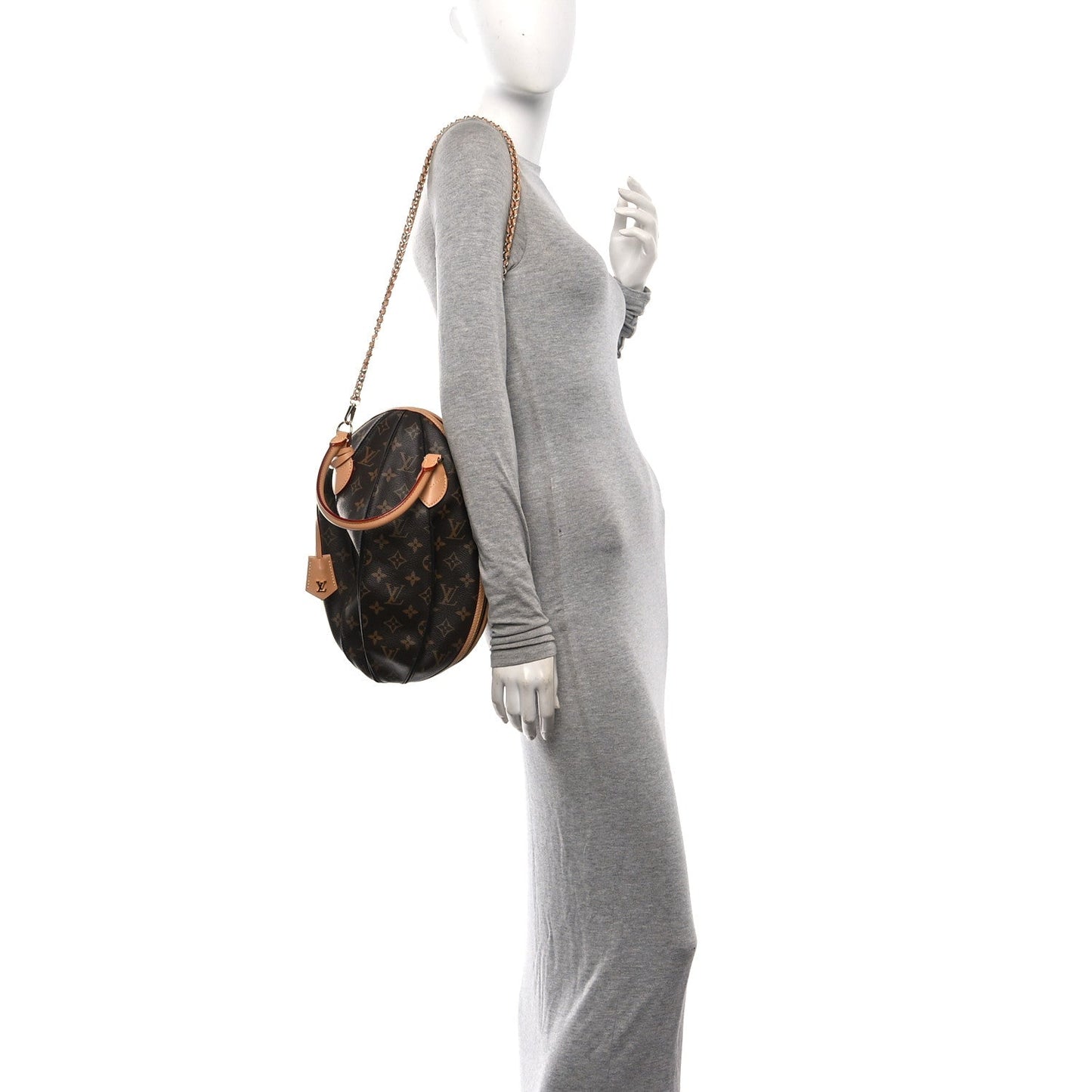 Monogram Braided Egg Bag Black