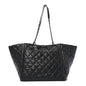 Lambskin Quilted Week End on Mars Tote Black