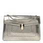 Metallic Calfskin Serpenti Forever Shoulder Bag Silver