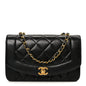 Lambskin Quilted Small Single Flap Black