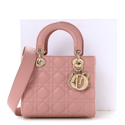 Lambskin Cannage Small My ABCDior Lady Dior Pink