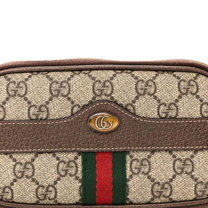 GG Supreme Monogram Ophidia Belted iPhone Case 85 34 Dark Brown