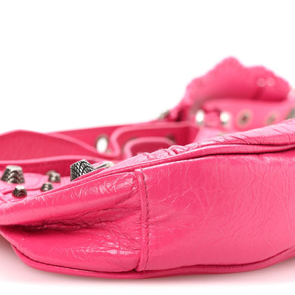 Agneau Arena Le Cagole Shoulder Bag XS Hot Pink