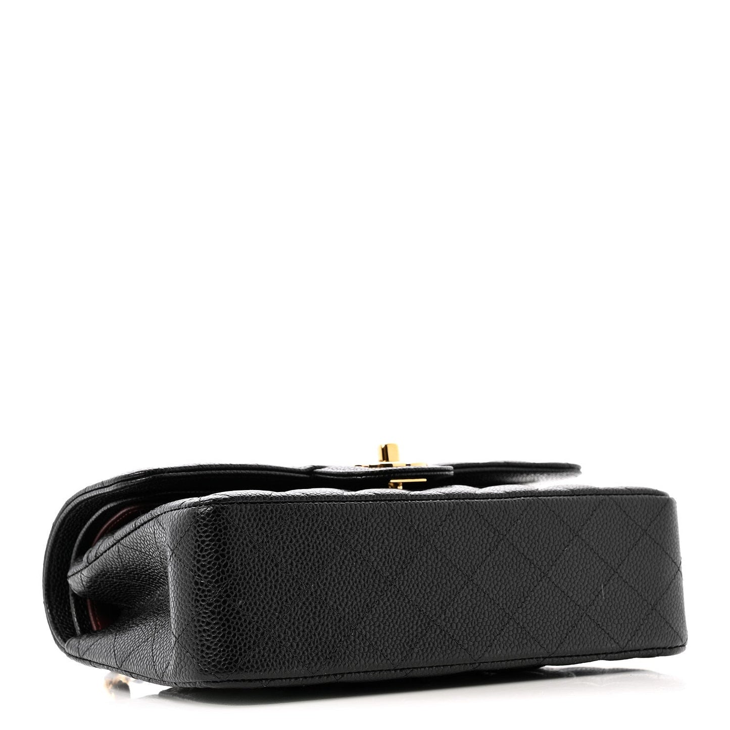 Caviar Quilted Small Double Flap Black