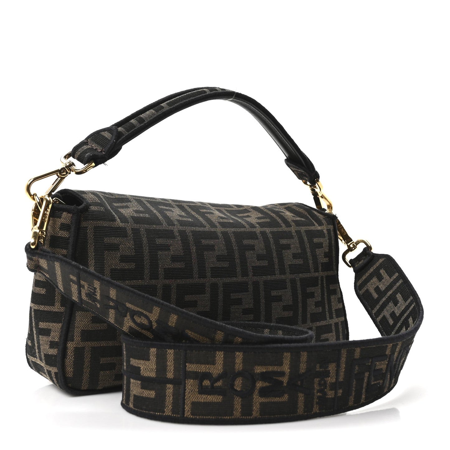 Fabric Jacquard FF 1974 Medium Baguette Tobacco Moro Black
