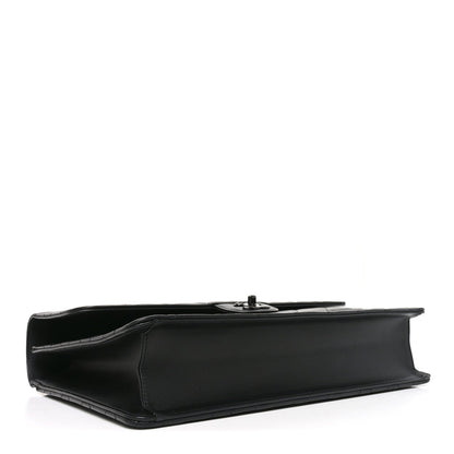 Lambskin Quilted Briefcase Satchel So Black