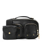 Calfskin Monogram Embossed Utility Crossbody Black