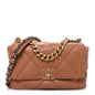 Lambskin Quilted Medium Chanel 19 Flap Brown