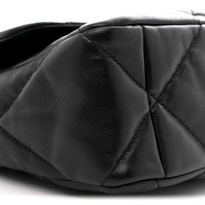Lambskin Quilted Large Chanel 19 Flap Black