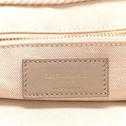 Linen Calfskin Rive Gauche Tote Beige Sea Salt