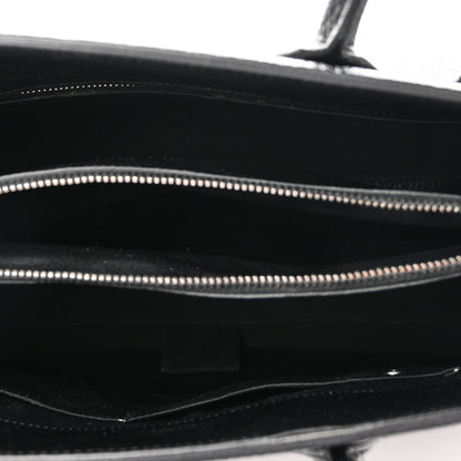 Grained Calfskin Large Sac De Jour Black