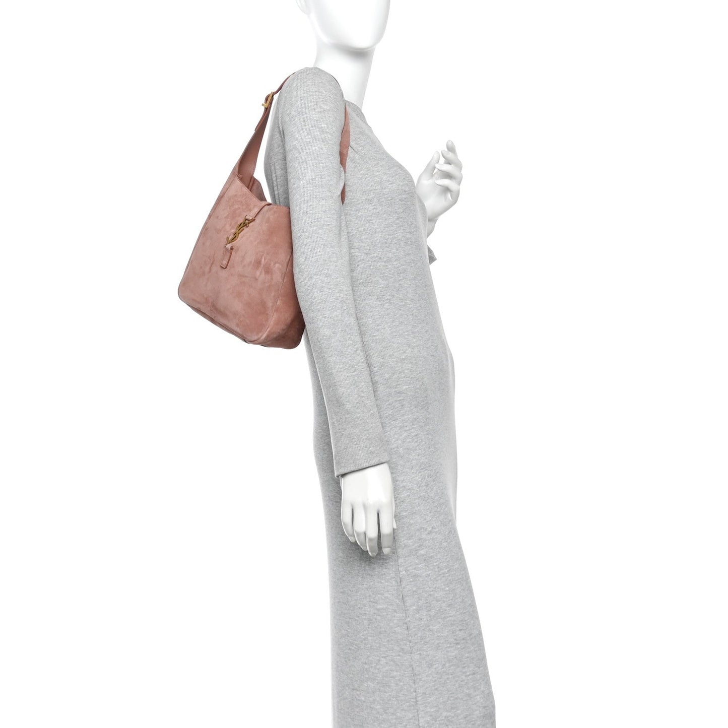Suede Calfskin Small Le 5 A 7 Soft Hobo Barley Pink
