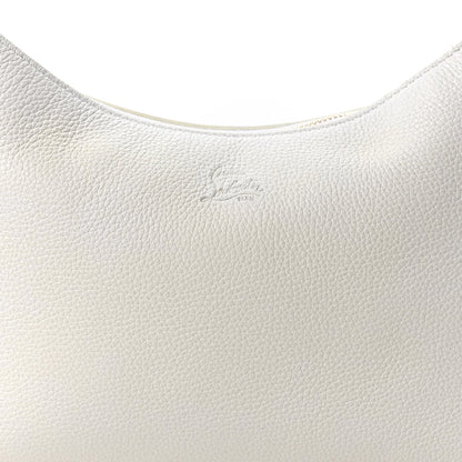 Calfskin Large Loubila Chain Shoulder Bag White