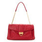 Calfskin Gancini Chain Shoulder Bag Red