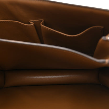 Box Calfskin Medium Classic Box Flap Bag Camel