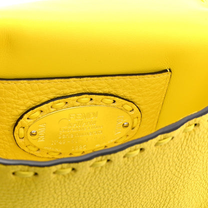 Cuoio Roma Sellerissima Nappa Sintetica Tape Stitch Mini Baguette Acid Yellow