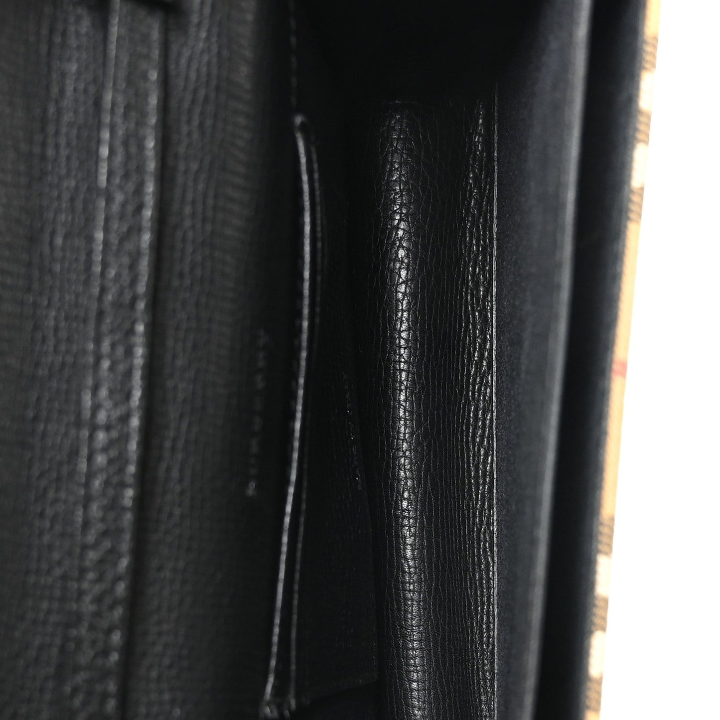 Derby Calfskin House Check Small Macken Crossbody Bag Black Archive Beige