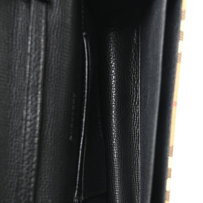 Derby Calfskin House Check Small Macken Crossbody Bag Black Archive Beige