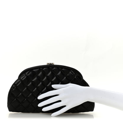 Lambskin Quilted Timeless Clutch Black