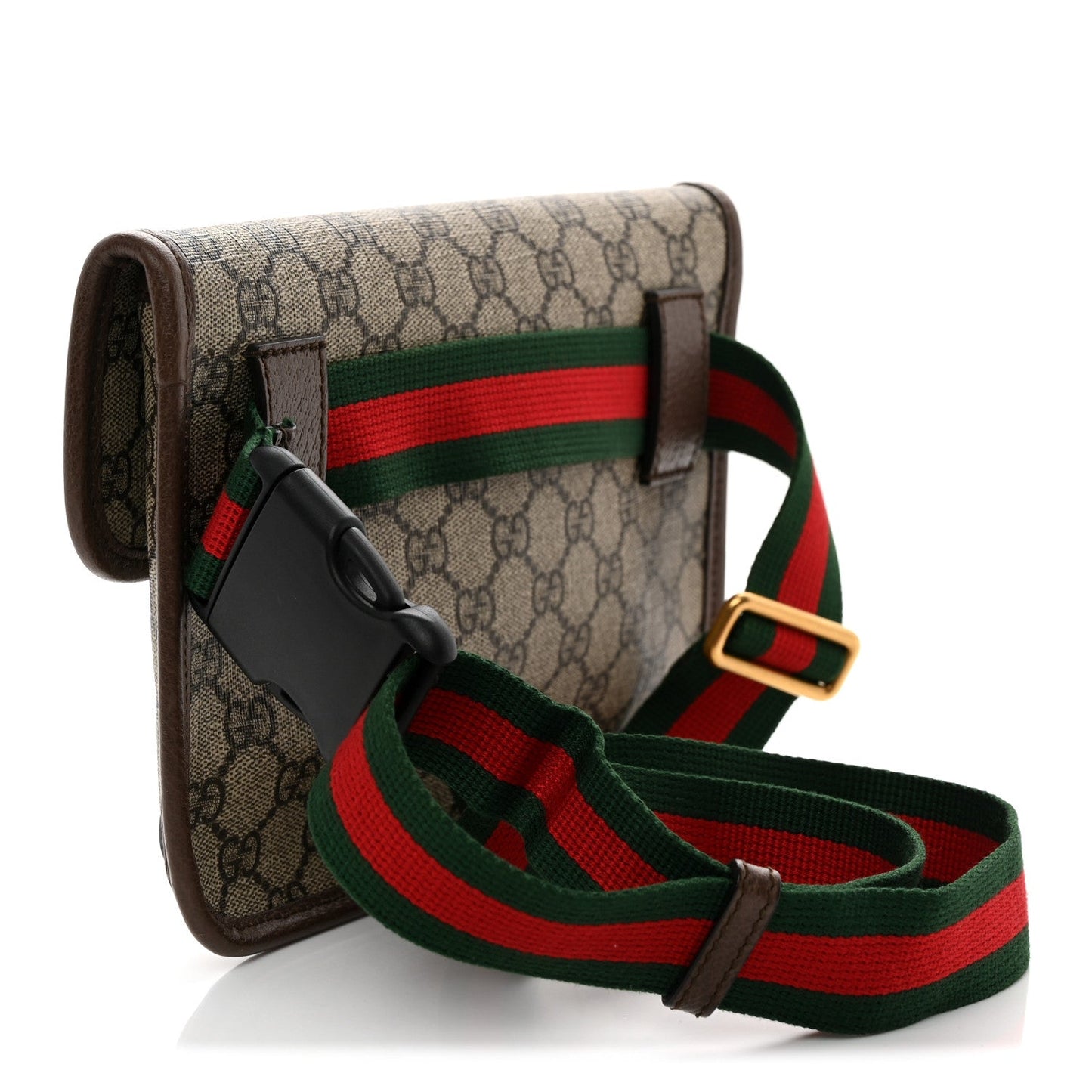 GG Supreme Monogram Neo Vintage Web Belt Bag Brown