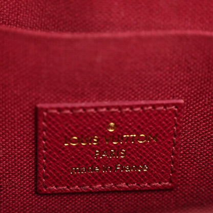 Monogram Pochette Felicie Chain Wallet Fuchsia