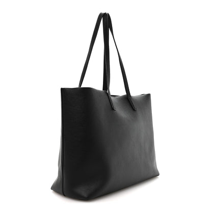 Calfskin Large Shopping Tote Black