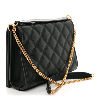 Lambskin Quilted Mini Becky Chain Bag Vert Fonce