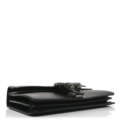Pebbled Calfskin Small Dionysus Shoulder Bag Black