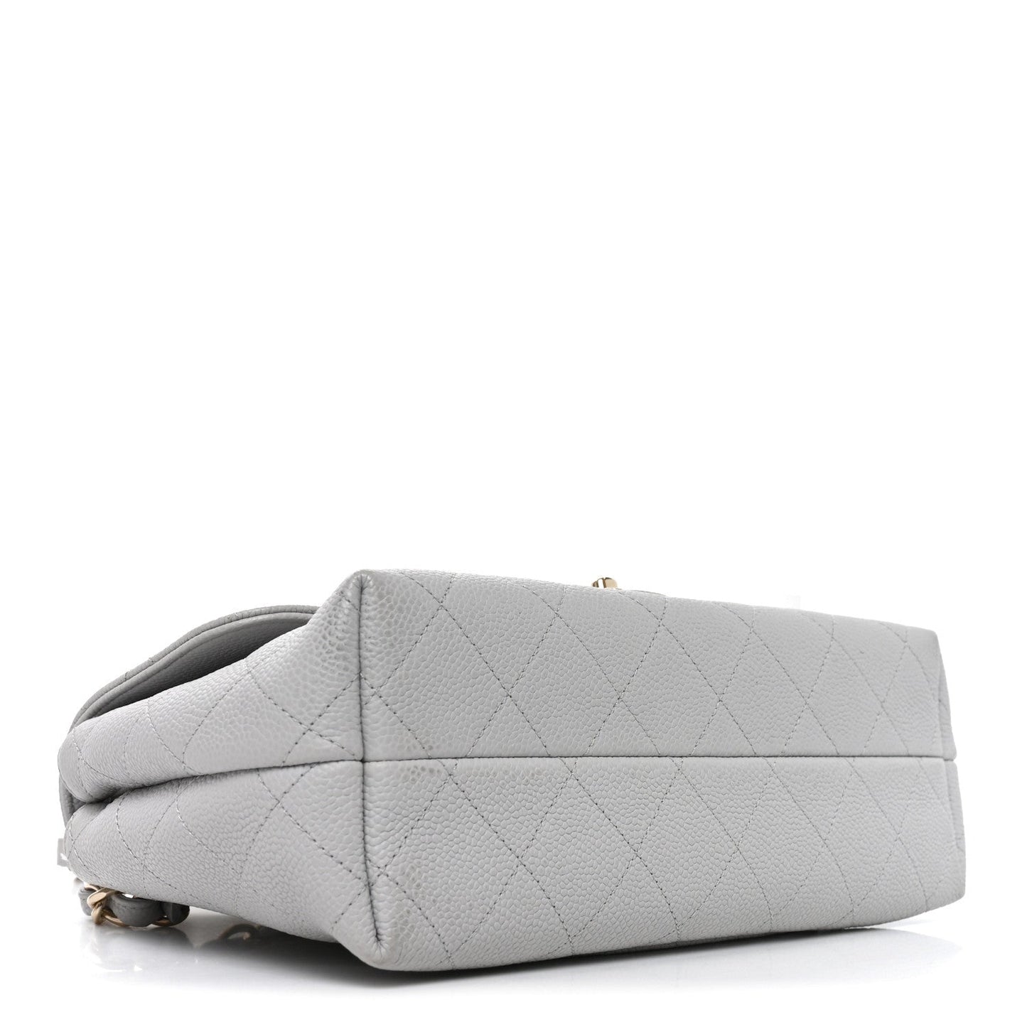 Caviar Quilted City Walk Flap Light Grey