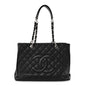 Caviar Quilted Grand Shopping Tote GST Black