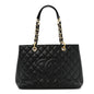 Caviar Quilted Grand Shopping Tote GST Black