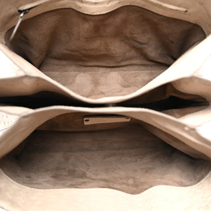 Ostrich Small Roma Tote Limestone