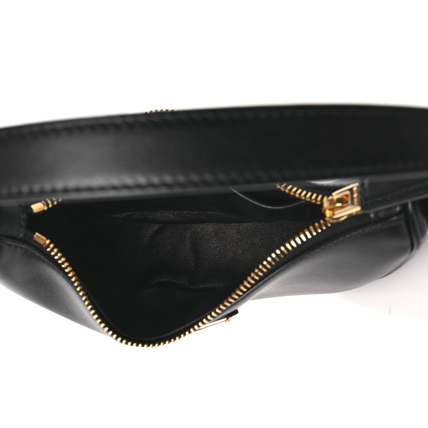 Soft Calfskin Mini Arque Shoulder Bag Black
