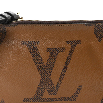 Reverse Monogram Giant Double Zip Pochette
