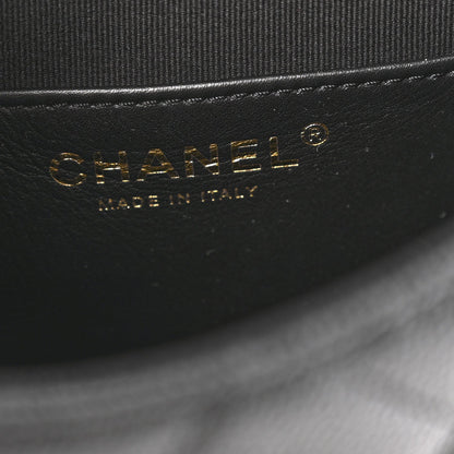 Caviar Quilted Small Messenger Flap Black