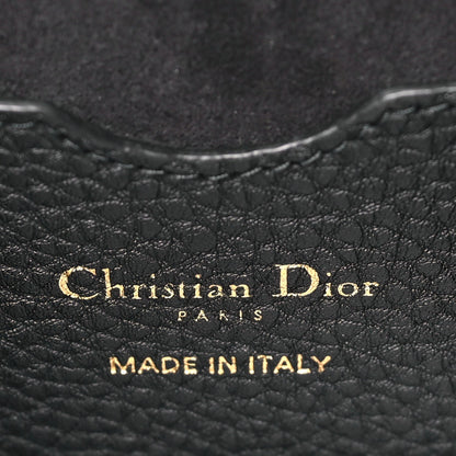 Grained Calfskin Large Bobby Flap Black