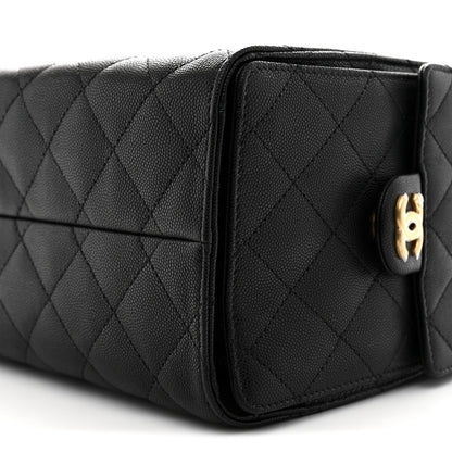Caviar Quilted Small Chanel 25 Handbag Black