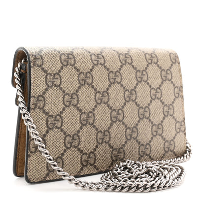 GG Supreme Monogram Super Mini Dionysus Shoulder Bag Taupe