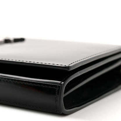 Glazed Calfskin Cassandre Wallet On Chain WOC Black