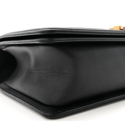 Calfskin Quilted New Medium Boy Flap Black