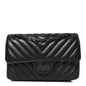 Aged Calfskin Chevron Quilted 2.55 Reissue Mini Flap So Black