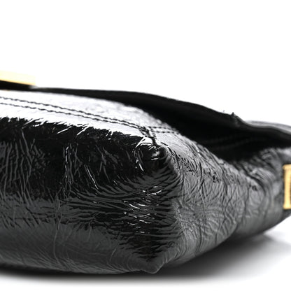 Vitello Naplak Medium Convertible Baguette Black