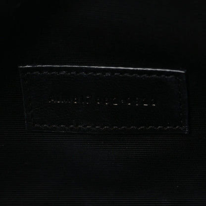 Grain De Poudre Matelasse Chevron Monogram Envelope Clutch Black
