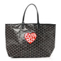 Goyardine Coeur Saint Louis PM Black